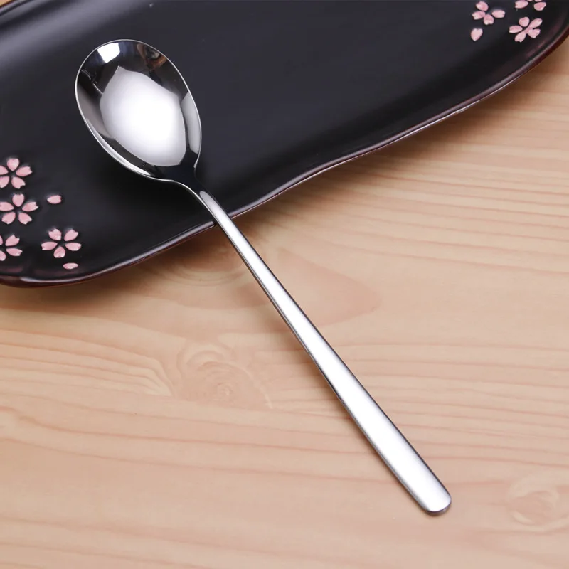

5 Pcs Coffee Spoon Set Korean Style Cake Spoon for Hotel Home Bar Cafe and Office Spoons Set Long Handle Stainless Steel Cutlery