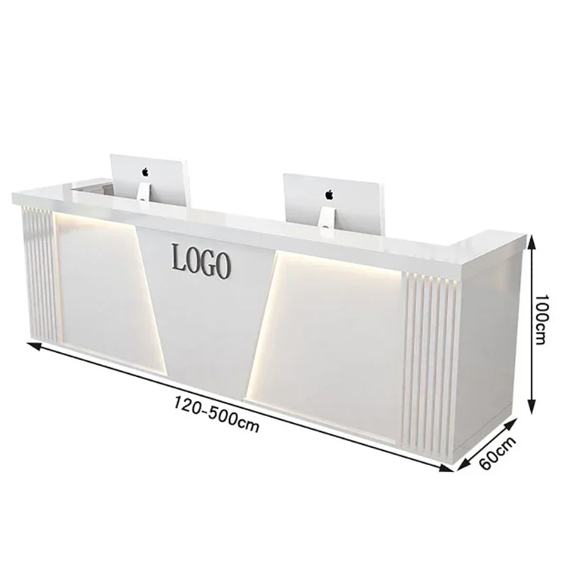 #Luxury Salon Bar Counter Glamour Beauty Professional Classic Reception Desk Unique Commercial Mostrador Commercial Furniture