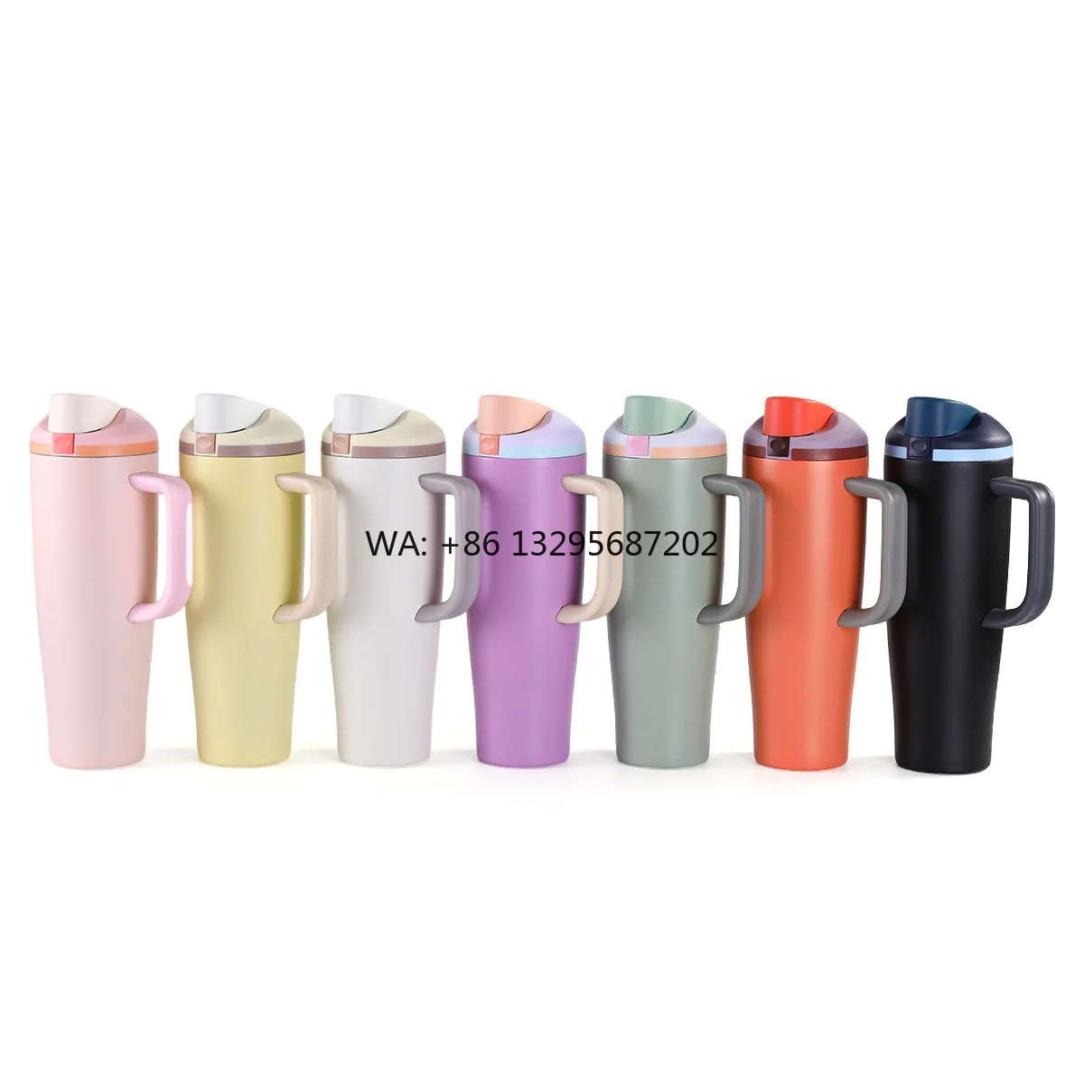 

Newest Style 40oz Spill Proof Bounce Lid Tumbler Portable Double Wall Stainless Steel Thermal Mug With Handle