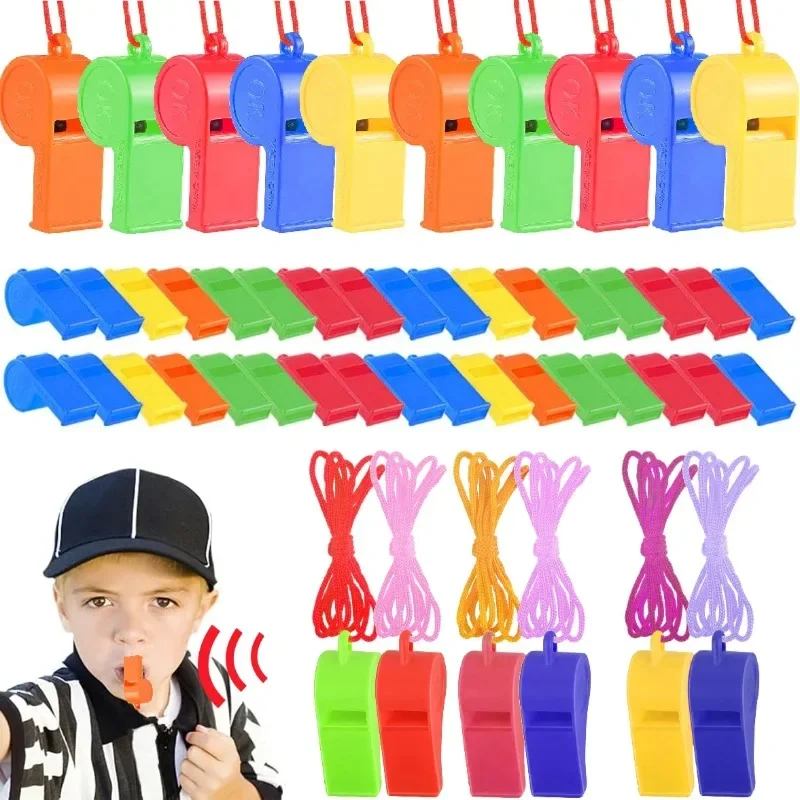 100PCS Randomly Colored Birthday Whistle Children's Party Atmosphere Cheer Props Christmas Birthday Party Fillers Games