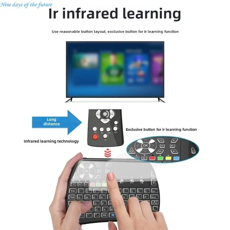 Thin Bluetooth-compatible 2.4G Keyboards With Touchpads Builts In Battery Backlights Portable Design E65A