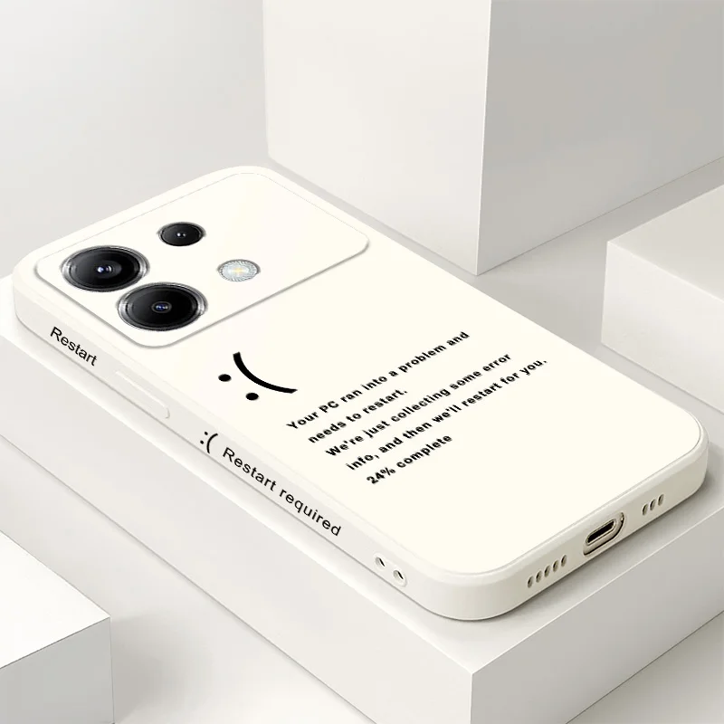 

Disturbing Blue Screen Phone Case For Xiaomi Poco F7 X7 X6 F6 M6 M5 M5S F5 X5 F4 X4 M4 F3 M3 X3 Pro 4G 5G GT Silicone Cover