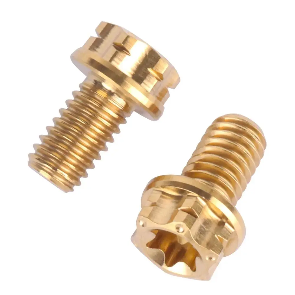 Decorative Screws GR5 Titanium Alloy Titanium Alloy Screws M6 10/15/20/25/30mm Titanium Bolt Fancy Flange Screws