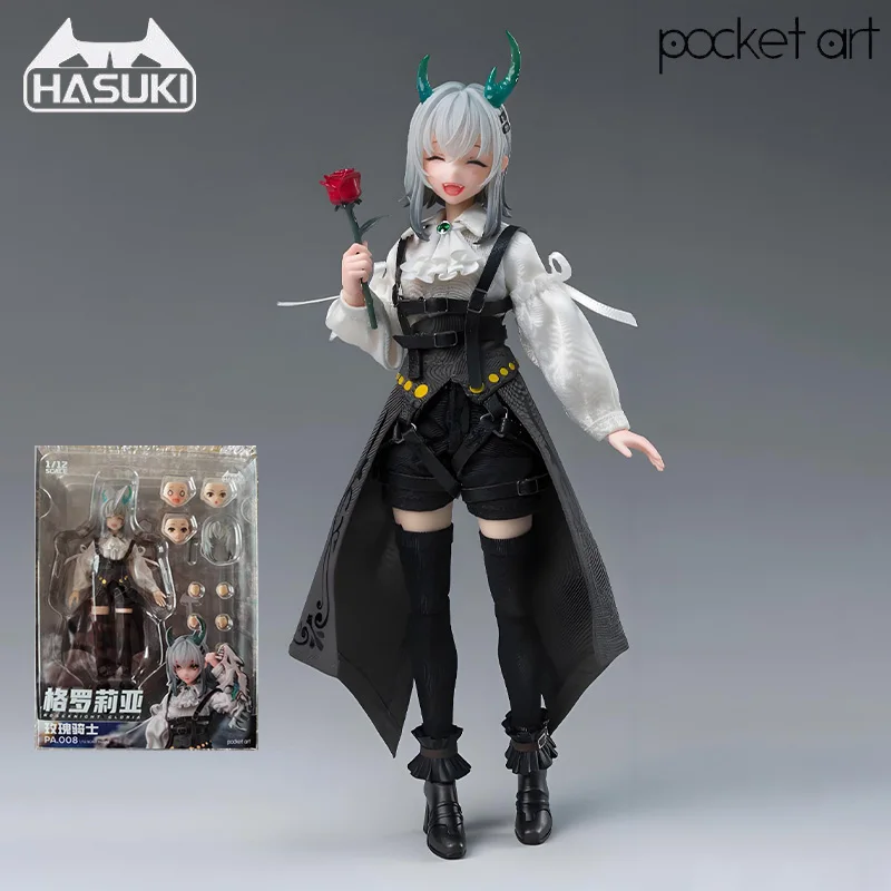 

HASUKI - God Cat Jumping Original Pocket Art Series Рыцарь роз - Глория Аниме Фигурка Модель Игрушки Коллекционная модель