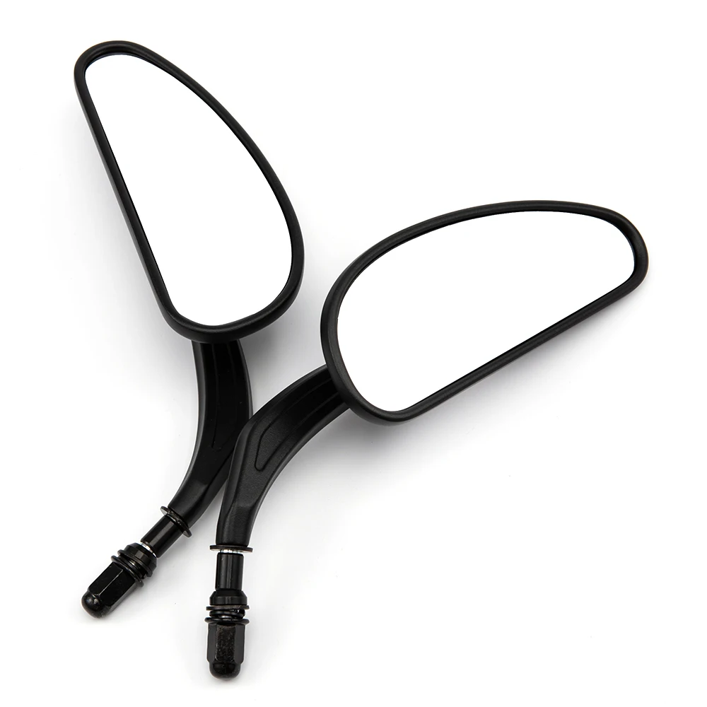 Black 8MM Motorcycle Rear View Mirrors For Harley Touring Road King Road Glide Sportster 883 1200 Dyna Heritage Softail FXDB