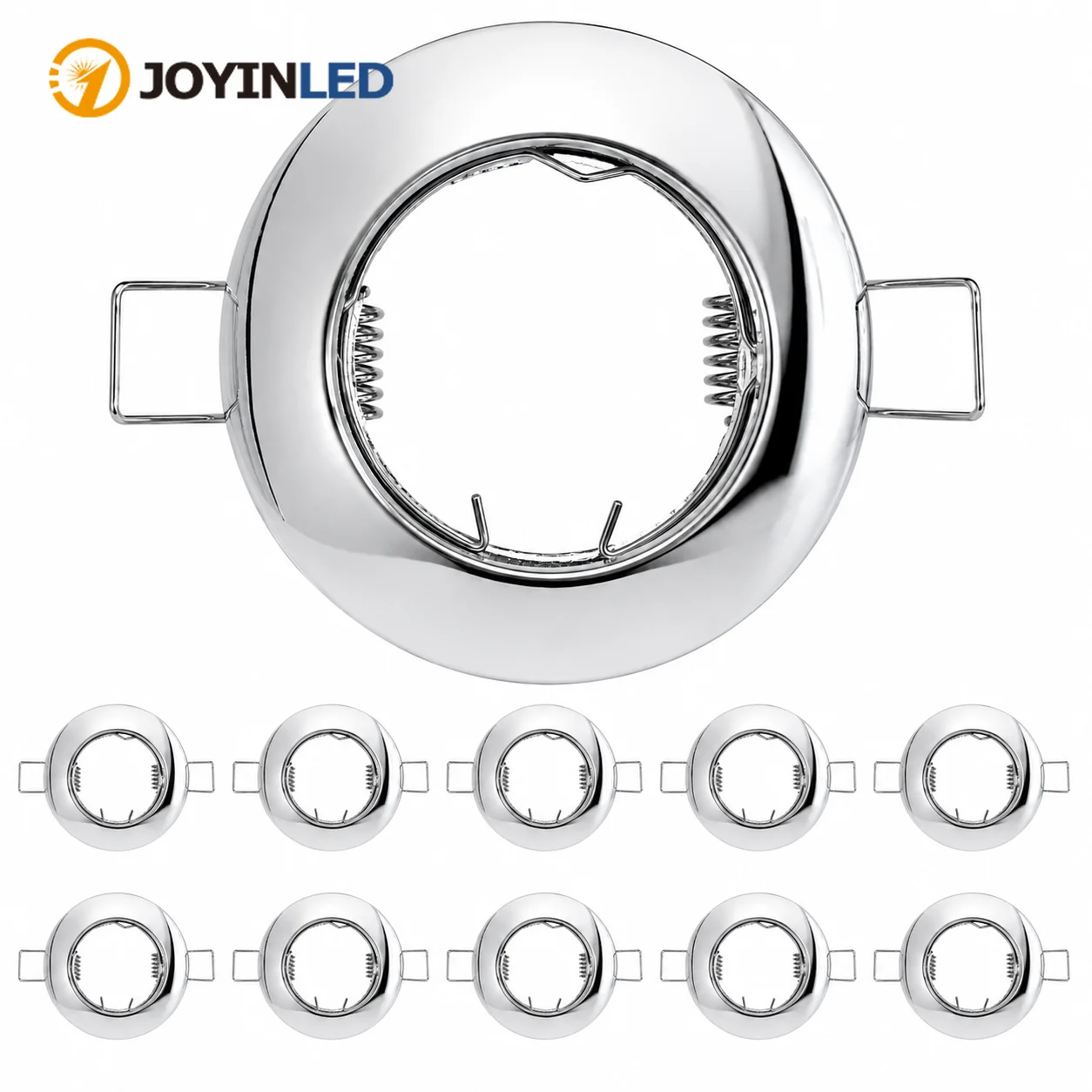 JOYINLED GU10 MR16 LED Ceiling Light Housing 60mm Cutout 2/10PCS Zinc Alloy Recessed Spotlight Trim Round Downlight Frame