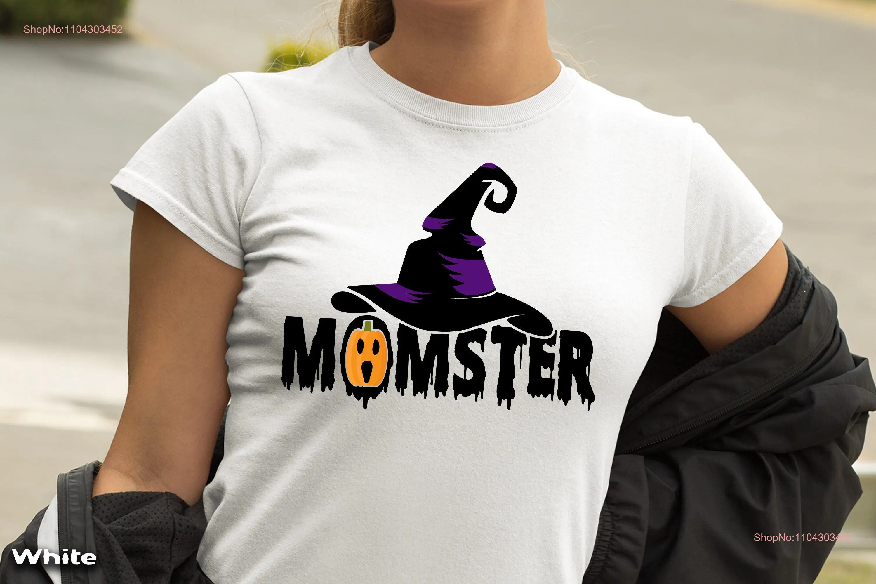 Momster T Shirt Halloween Trick or Treat for Mom Her Celebration Party long or short sleeves