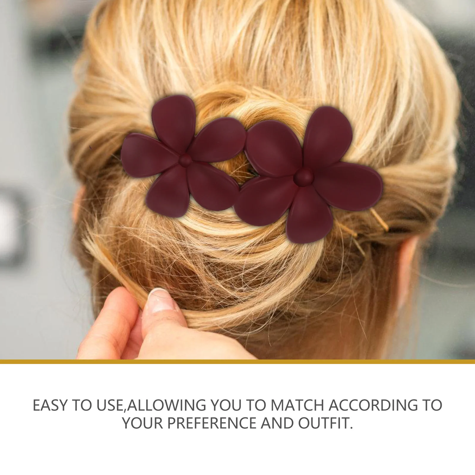 

4Pcs Versatile Flower Hair Clips Stylish Hair Claw Clips for Women Elegant Hair Accessories for Various Hairstyles