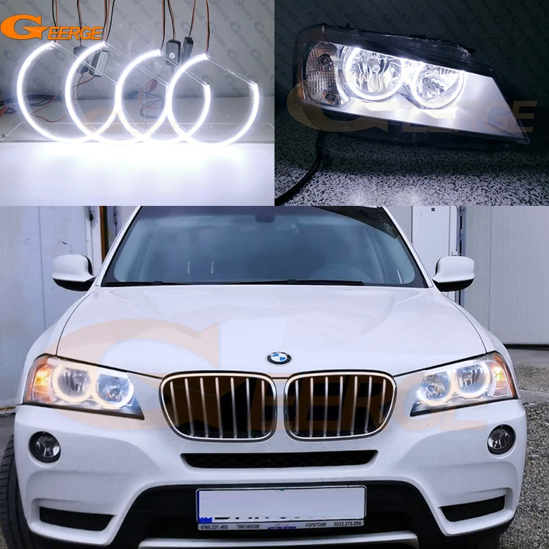 

For BMW X3 F25 2010 2011 2012 2013 2014 Pre Facelift Excellent Ultra Bright COB Led Angel Eyes Kit Halo Rings Day Light