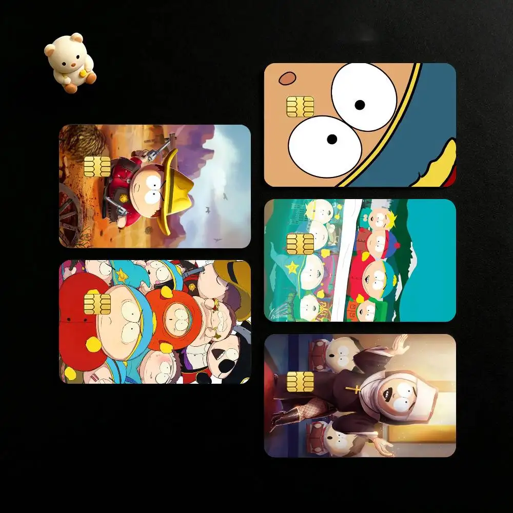 Pegatinas HD para tarjetas de crédito Kenny Stan Marsh S-South P-Park, pegatina impermeable con chip pequeño, calcomanía para tarjetas de juego, regalo