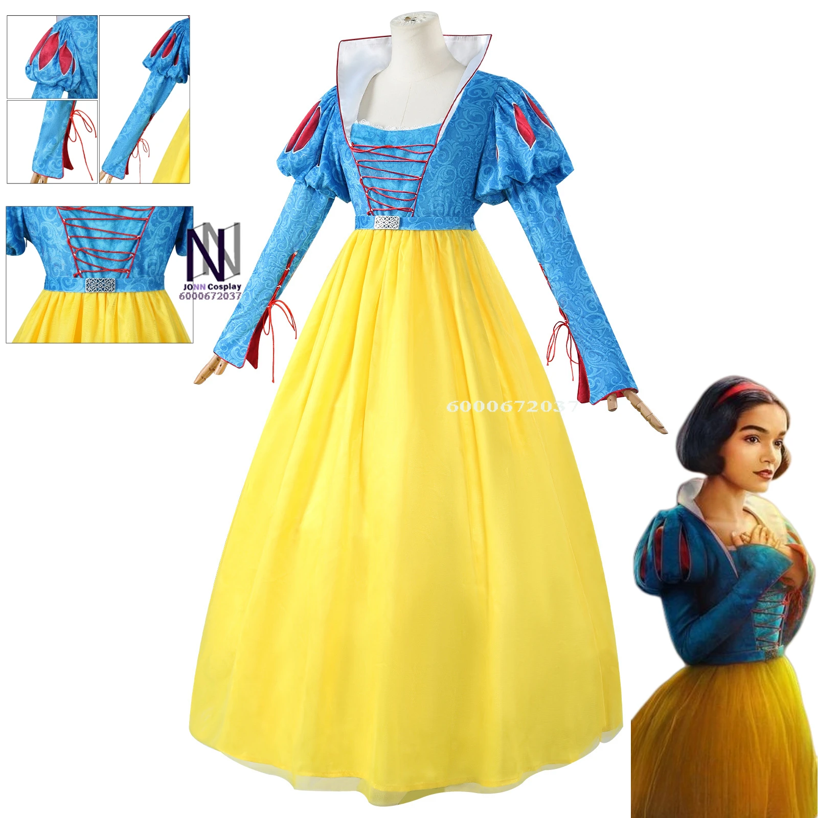 

InStock Hot Movie Princess Cosplay Costume Dress for Women Role Playing Anime Clothes Halloween Comic Con Cute Yellow Lolita