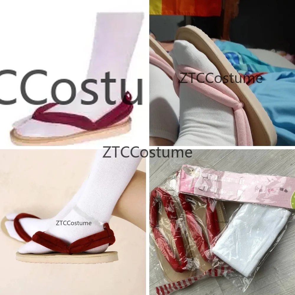 

Japanese Anime Cosplay Shoes Clogs Sandals Flip Flops Character Costume Footwear for Women Men