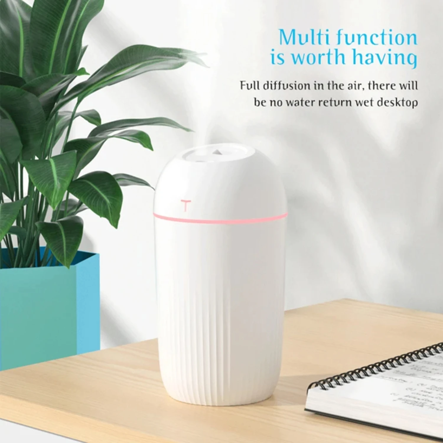 Nuevo humidificador de aire para habitación, mejora la calidad del aire y crea un ambiente relajante con niebla fría. Aceites esenciales con luces LED, 7 colores