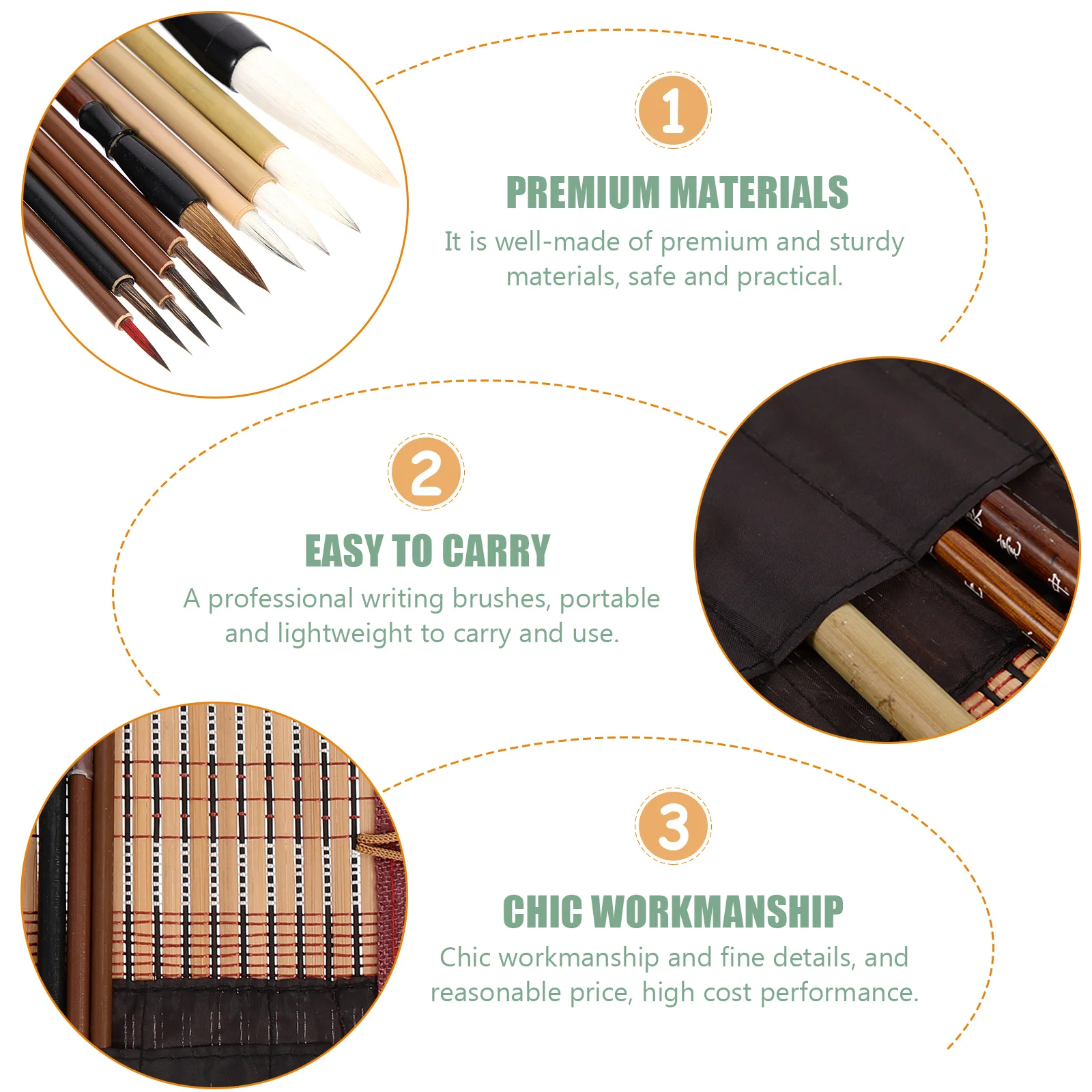 

10 Pcs Chinese Painting Brush Set Calligraphy and Chinese-style Brushes Pens Water Writing