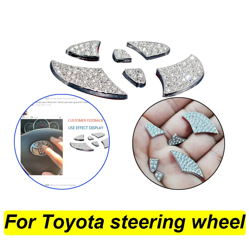 1 Pcs Japanese Brand Steering Wheel Decoration Sticker Diamond Sticker Car Central Control Interior Modification Parts