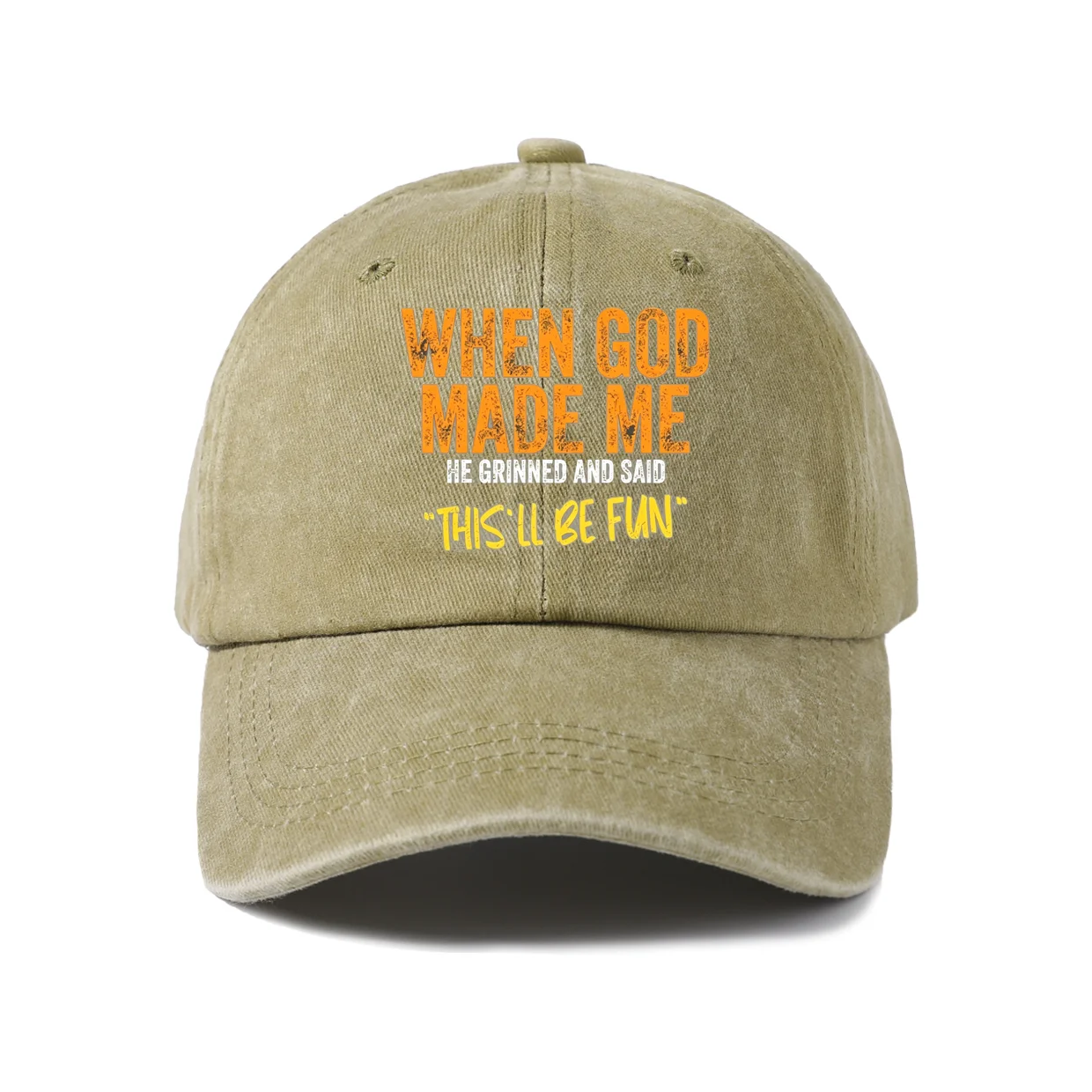 Retro Typography Graphic Baseball Cap, Vintage Washed Adjustable Unisex Dad Hat, Everyday Gift
