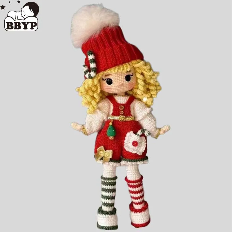 

Вязаная кукла ручной работы, вязаная крючком, рождественская кукла для девочек, вязаные крючком куклы для дома, аксессуары, игрушки для рукоделия, украшения