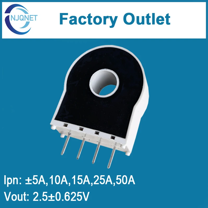 hall dc current sensor QNHC1 Input 5A 10A 15A 25A 50A  Vout 2.5±0.625V hall effect current transducer transformer CT PCB mount