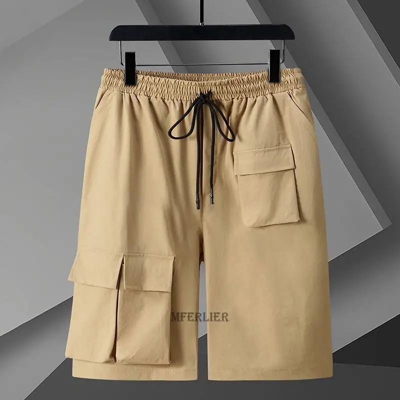 

Шорты-карго мужские с карманами, летние свободные, повседневные, для улицы, модель 9XL/10XL/11XL/12XL, спортивные, в Корейском стиле