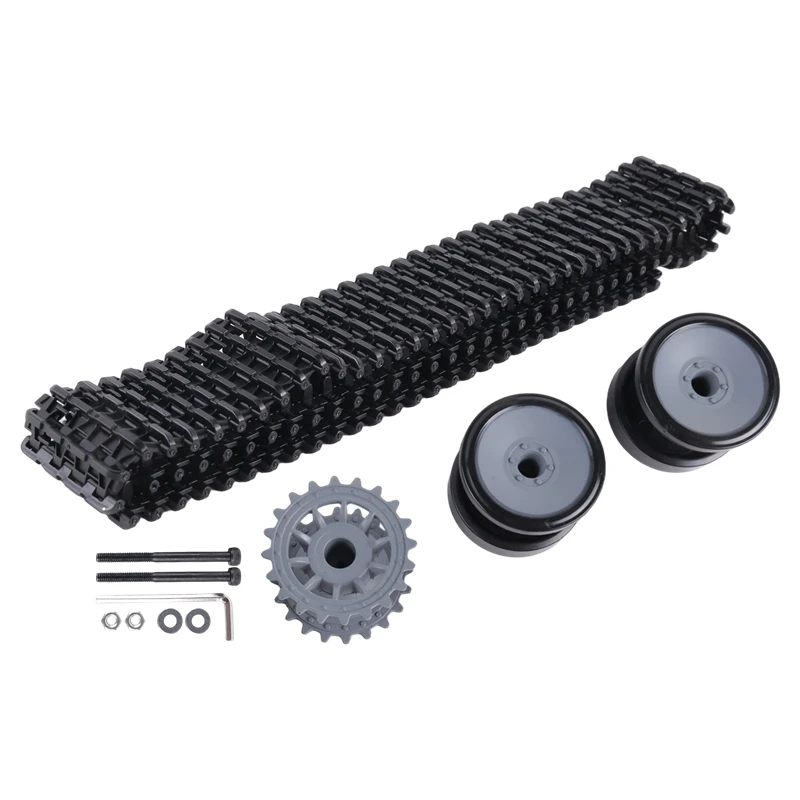 Track + Track Drive Wheel / Track Wheel + Bearing Wheel Tank Car Chassis Robot Wall Power Model Kit [-68 Toy]