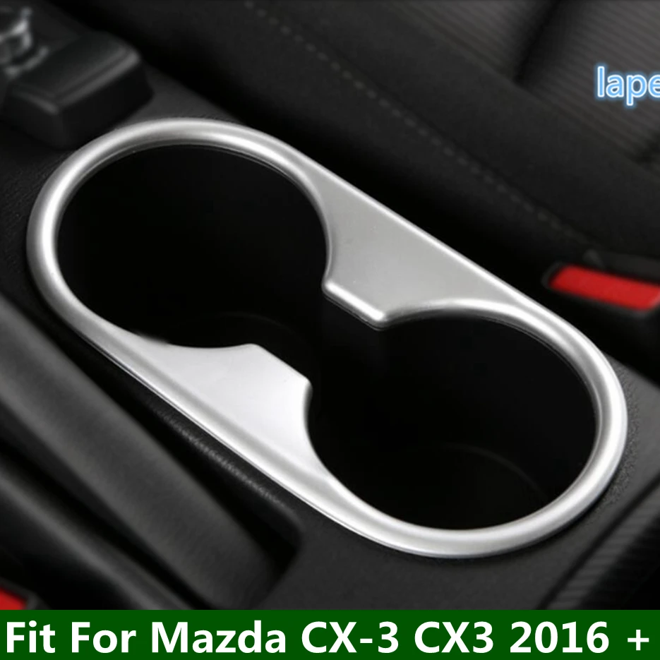 

Console Central Front Water Cup Holder Decoration Panel Cover Trim Fit For Mazda CX-3 CX3 2016 - 2021 Auto Accessories