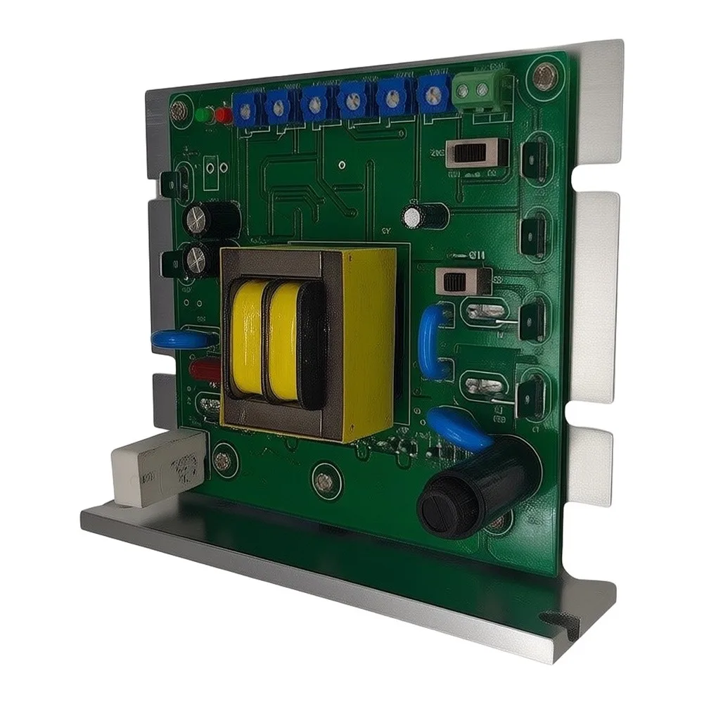 750W DC Brushed Motor Controller for 1HP Motors Adjustable Voltage Range 0-220V DC 10A Output AC 220V Input 122 x 103 mm
