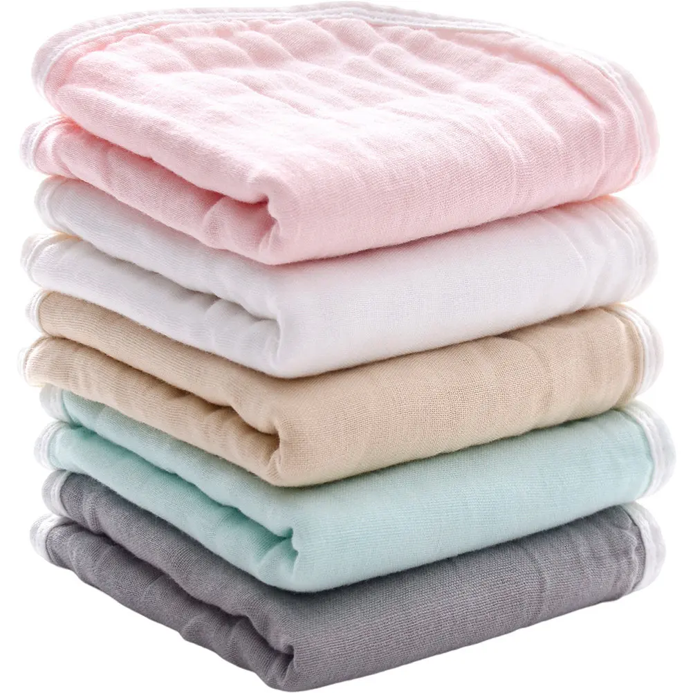 

5Pcs Baby Burp Cloth Infant Absorbent Cotton Towels Soft Saliva Towels Baby Hiccup Cloth Toddler Washcloth Mealtime Protector