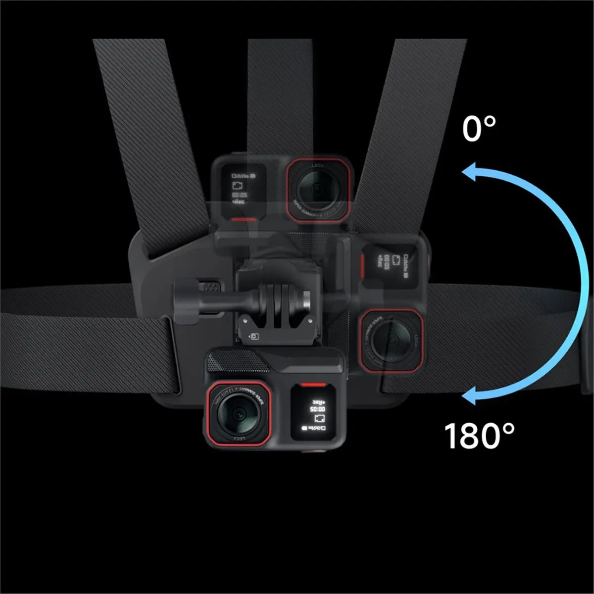 Chest Strap Mount 2.0 for , Adjustable First-Person POV Harness for Action Camera Body Mount