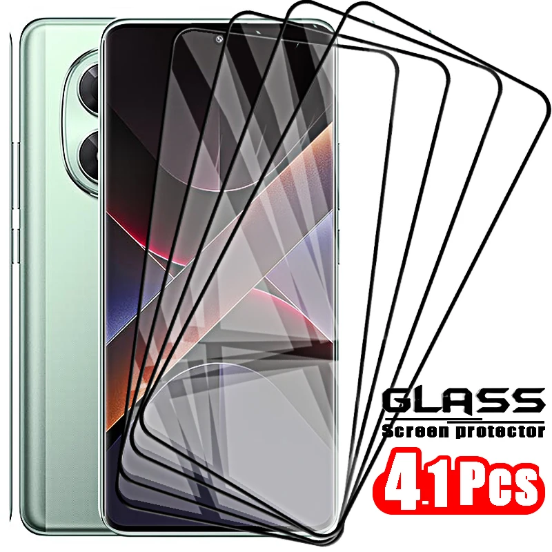 4-1 قطعة الزجاج المقسى ل Xiaomi Poco X7 Pro X6 F6 M6 M7 حامي الشاشة على Pocco Poxo X7pro X M 7 F6 Pro طبقة رقيقة واقية أمامية