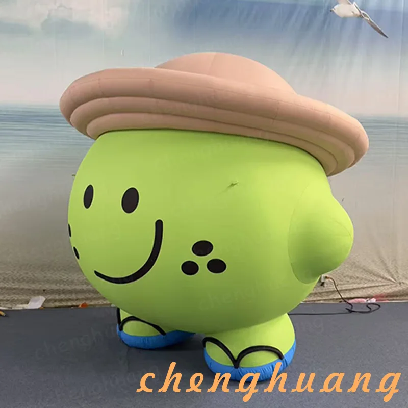 Inflatable lemon dolls, fruit dolls, with blowers, outdoor shopping mall and square activity decoration props