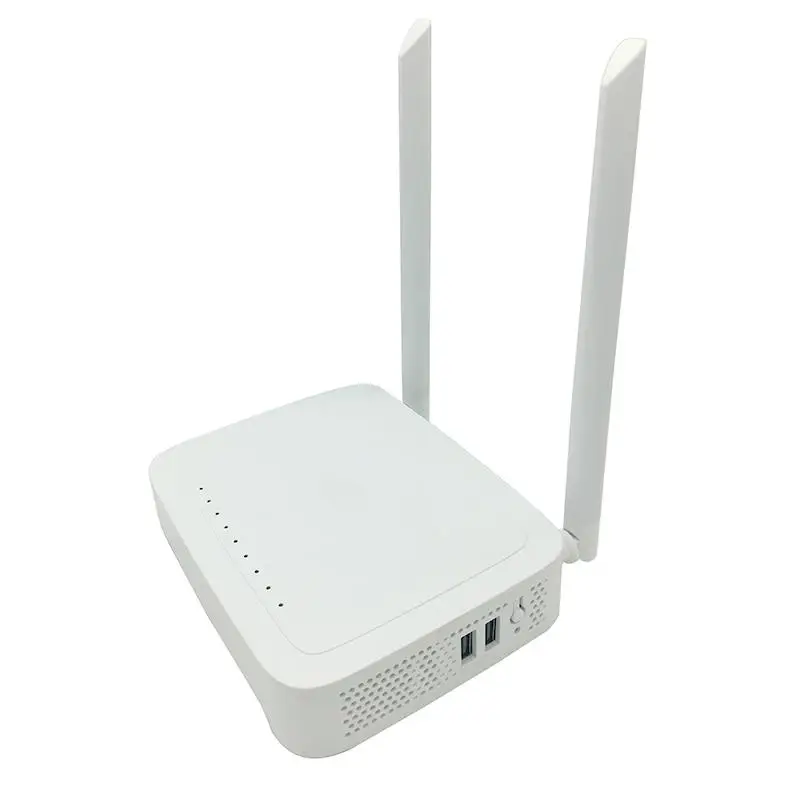 DIXSG-Gpon Onu ONT H3-2S 4GE WLAN + 2.4G, 5G, Dual-Band WiFi, 5dB Antenna, Remote Control FTTH Fiber Home Router, Free Shipping