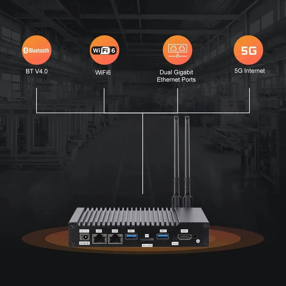 Liontron B500 мини-компьютер для Интернета вещей, стандартный промышленный шестиядерный процессор, 1,8 ГГц, два гигабитных Ethernet, Rockchip RK3399pro, встроенный хост