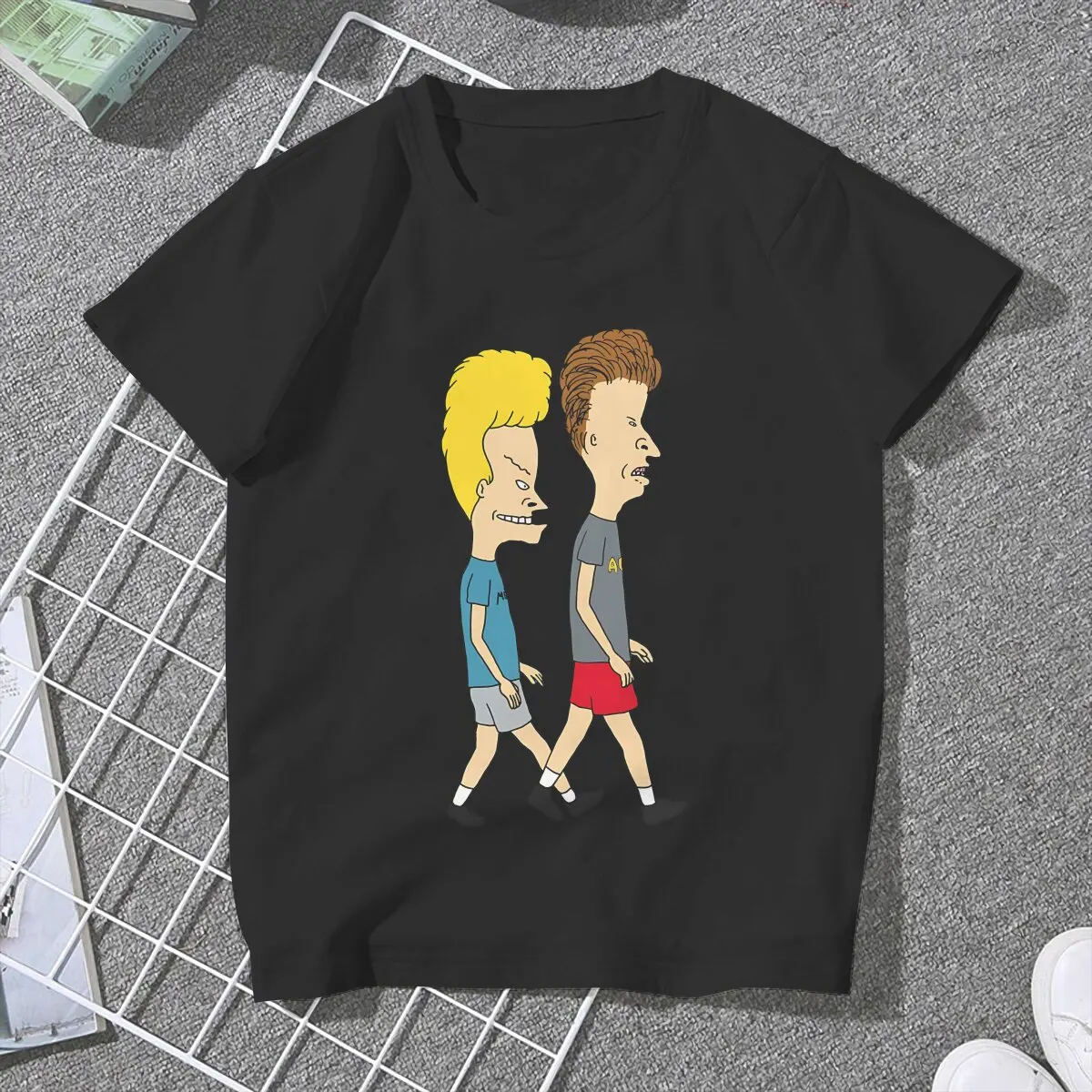 Funny Women's TShirt Beavis and Butt-Head Girls Y2k Graphic Tops O-neck Polyester Female T Shirt Funny Gift