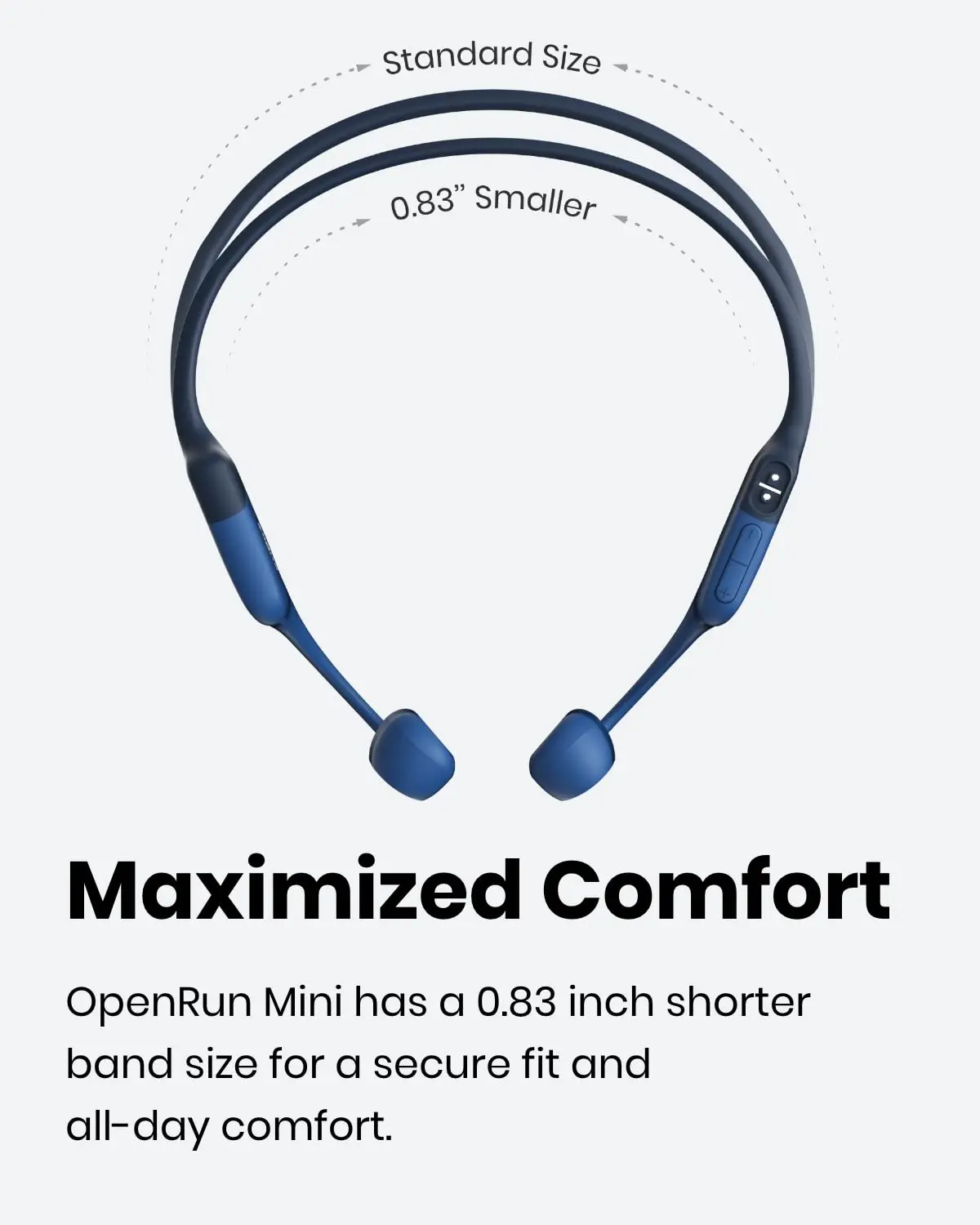 SHOKZ OpenRun mini (AfterShokz Aeropex) Open-Ear Bluetooth Bone Conduction Sport Headphones Sweat Resistant Wireless Earphones