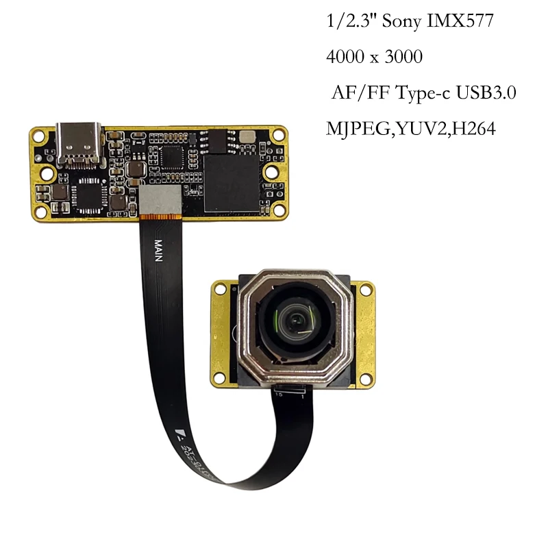 

4K 12MP HD 4000 x 3000 IMX577 Type-C USB3.0 Camera Module High Speed AF/FF 100° With Motherboard For Document photography