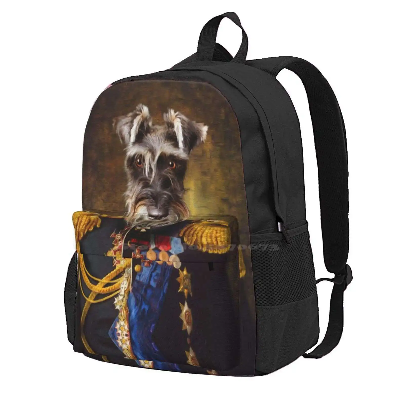 Schnauzer Dog Portrait - Elliott Hot Sale Schoolbag Backpack Fashion Bags Schnauzer Lover Schnauzer Dog Pompous Pets Dog Images