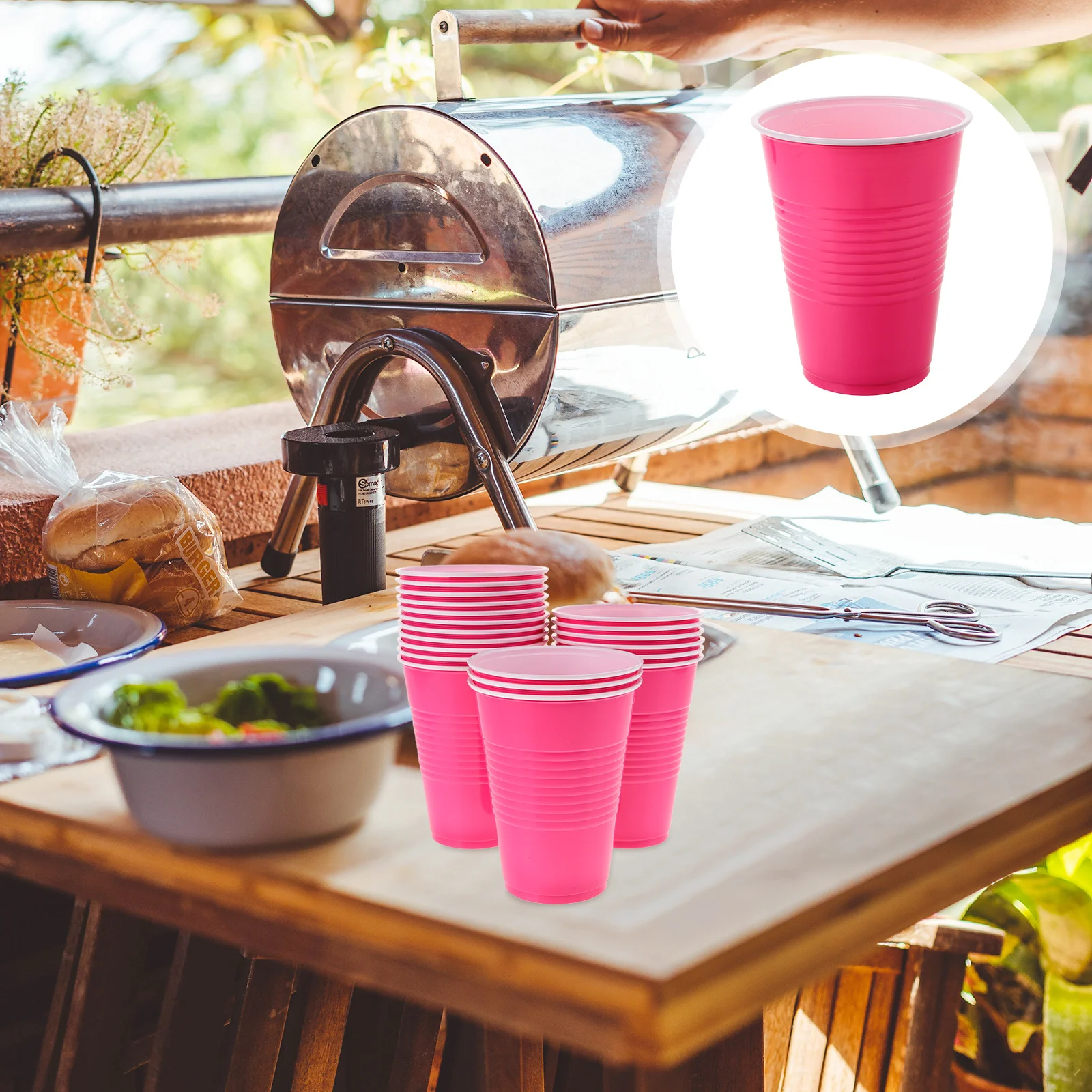 20 قطعة أكواب بلاستيكية متعددة الاستخدام هيكل قوي شفاف مهرجان حفلة مطعم أكواب بلاستيكية كؤوس مشروبات للاستعمال مرة واحدة