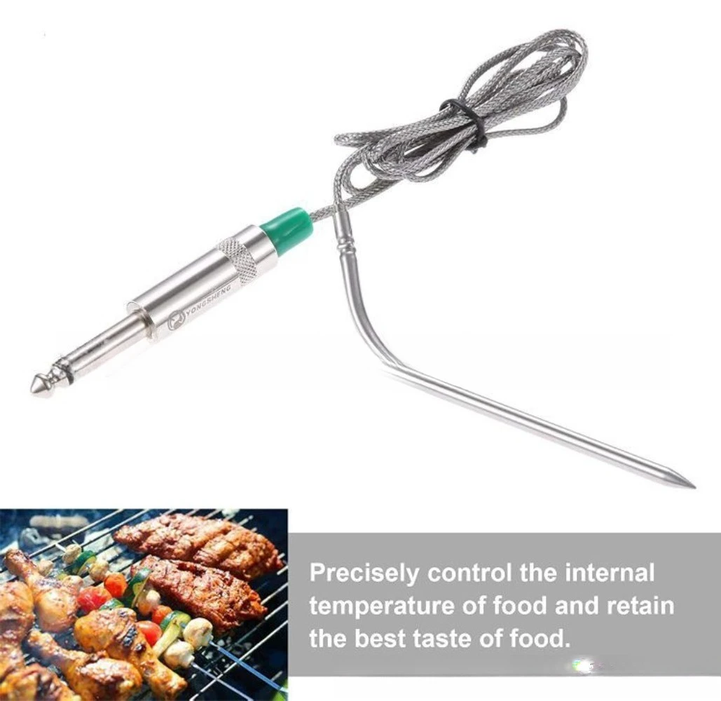 Meat Temperature Probe Waterproof Stainless Steel BBQ Grill Smoker Oven Cooking Thermometer Sensor Replacement Accessory