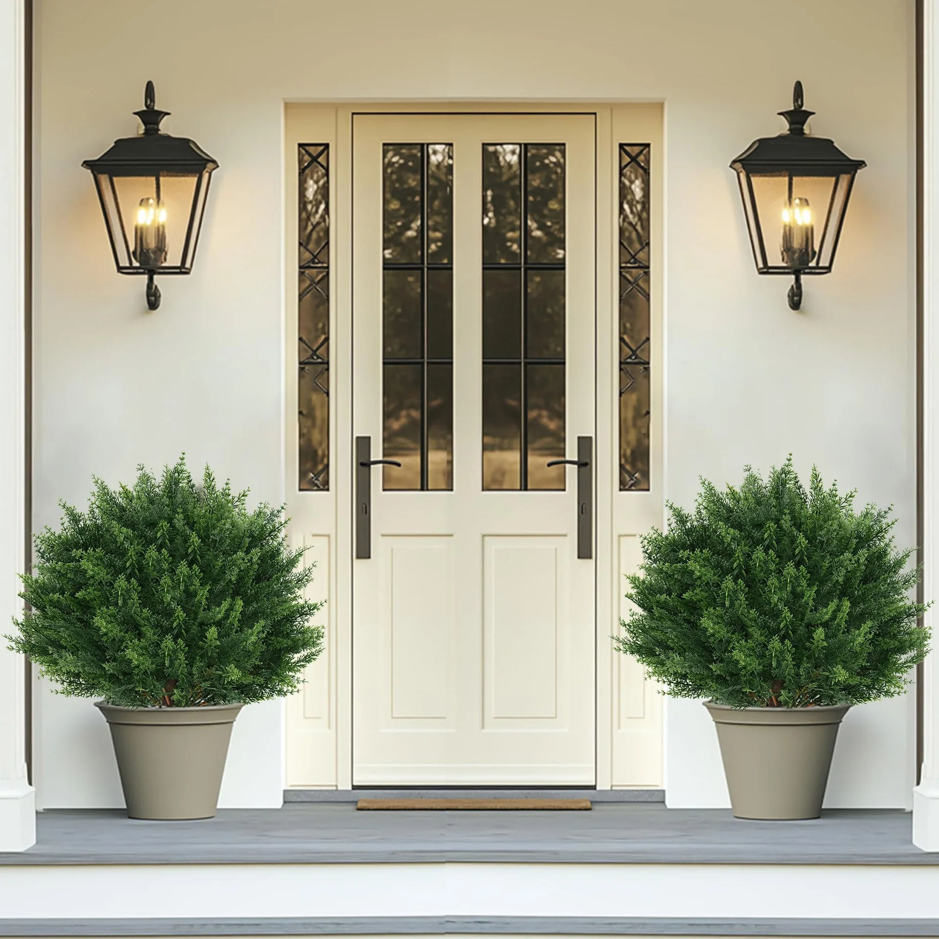 New artificial cedar ball shrub simulation tree front door courtyard corridor decoration tree factory direct sales