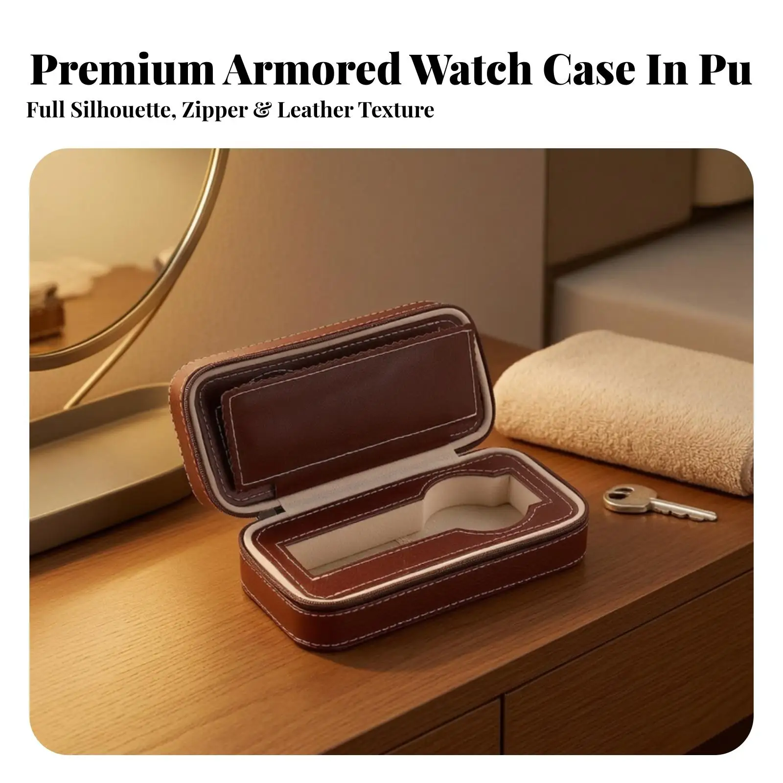 Watch Organizer Hard-Sided Watch Storage Holder Compact for Travelers