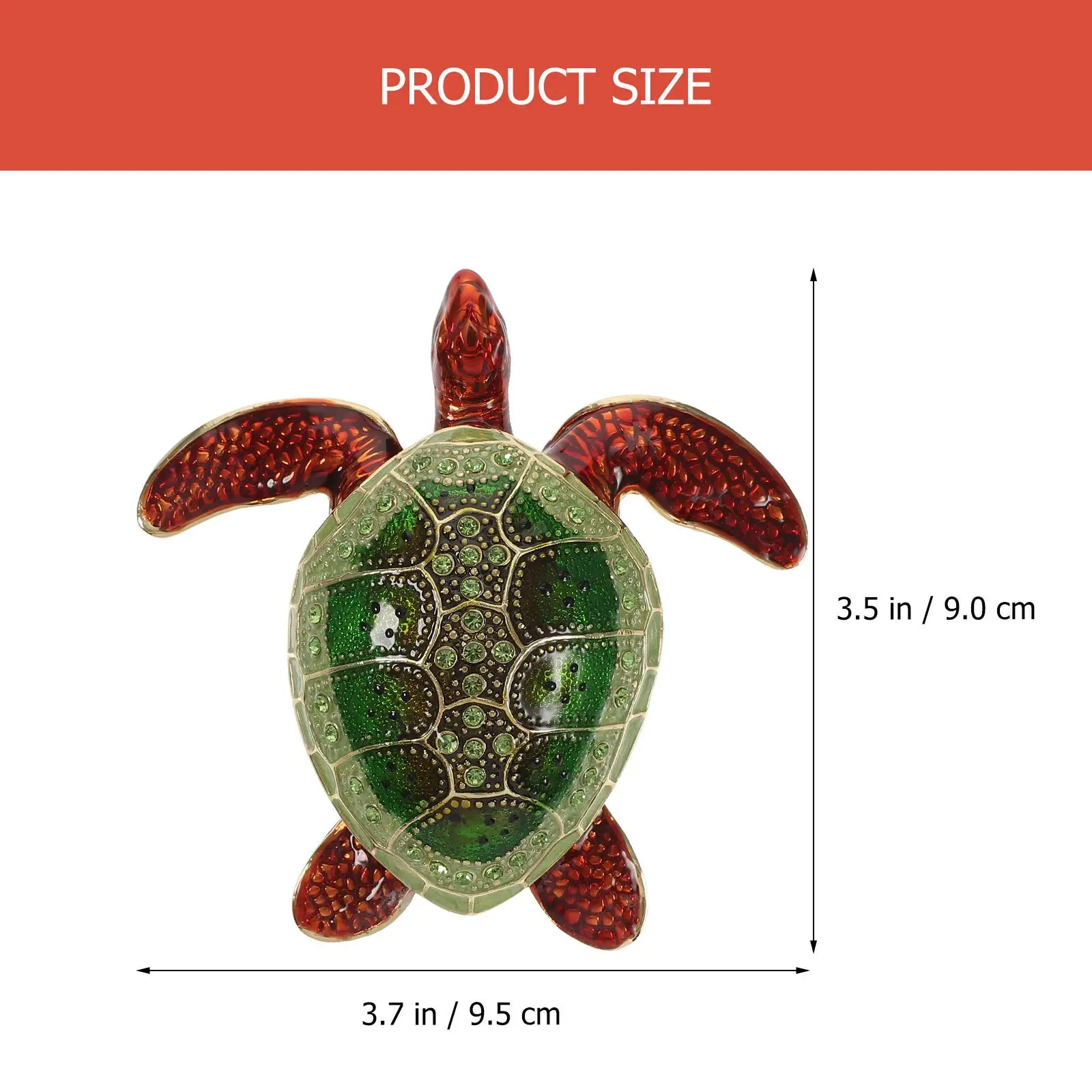 Ornamen Meja Dekorasi Desktop Patung Penyu Berbentuk Gambar Kotak Perhiasan Kotak Perhiasan Tempat Berlian Imitasi Dekorasi Kantor