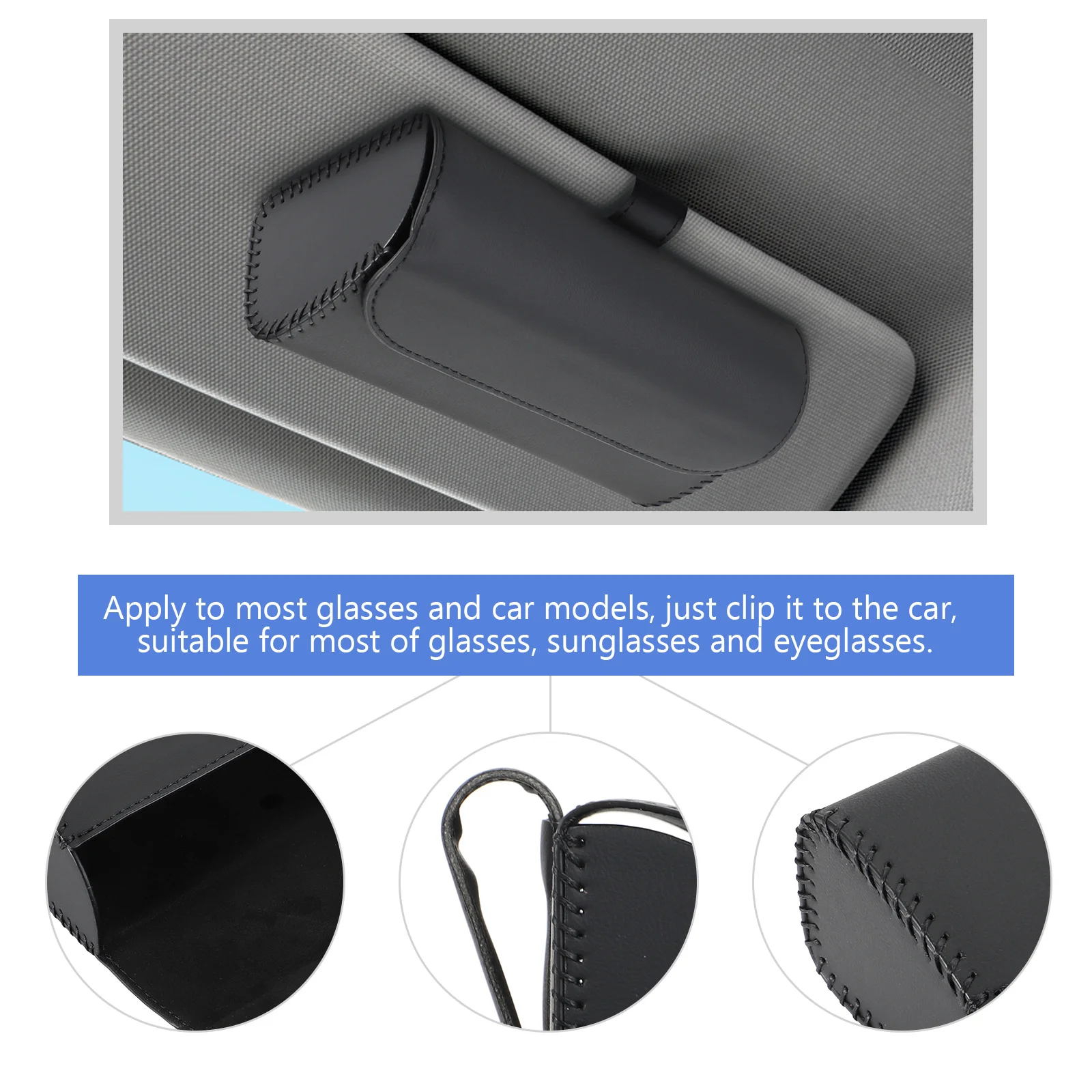 

Car Eyeglasses Container Premium Design Sunglasses Storage Box For Automobile Glasses Holder Organizer Case