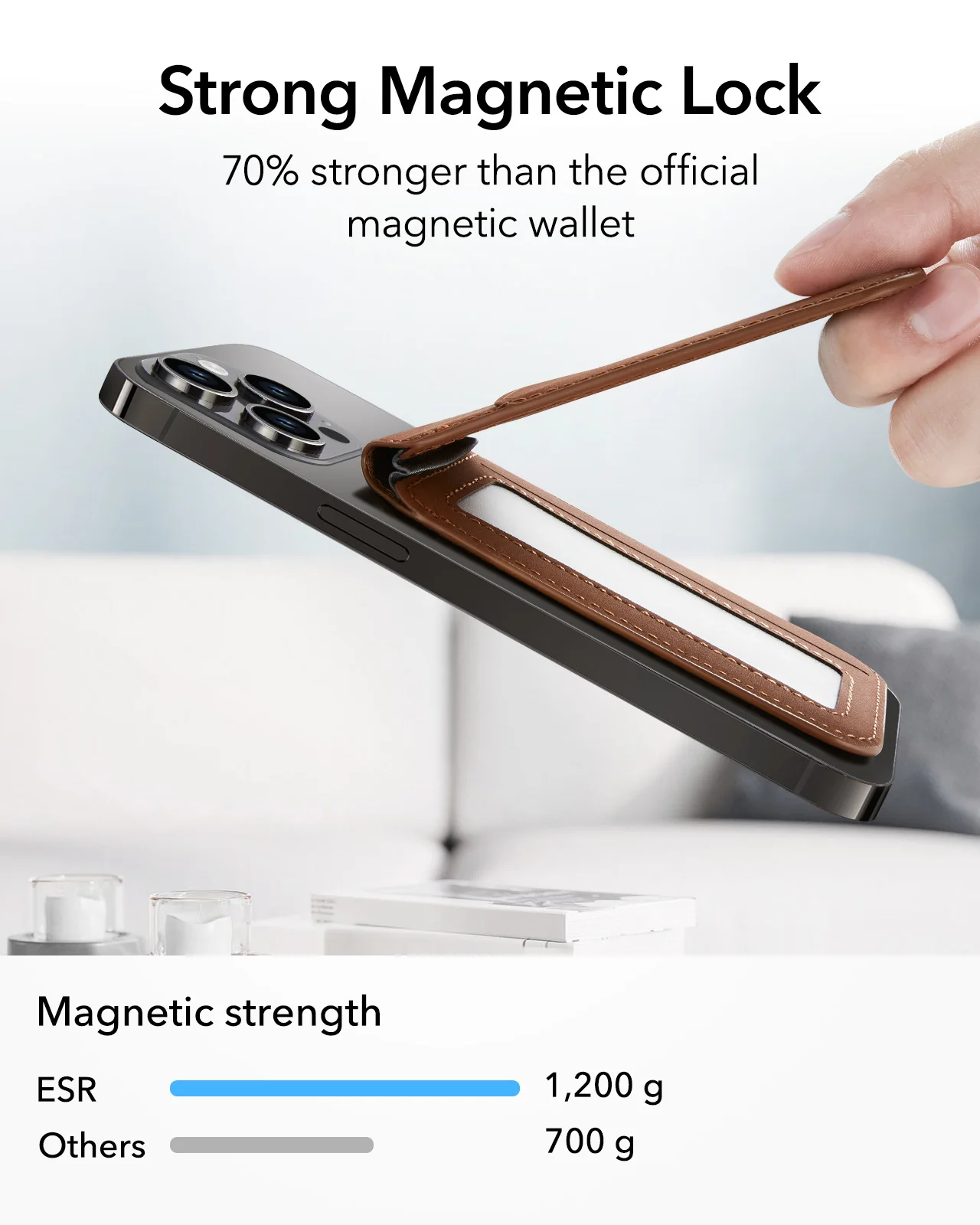 ESR for iPhone 15 Pro Max Magsafe Wallet Stand for iPhone 13 12 Pro Max Vegan Leather Wallet Card Holder for iPhone 14 Pro Stand