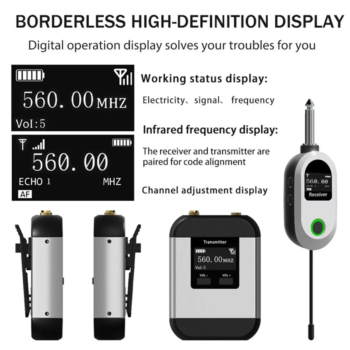 【BUY NOW】UHF Wireless Microphone System Dual Head Wearable and Lavalier Microphone for Events, Speeches & Recording A