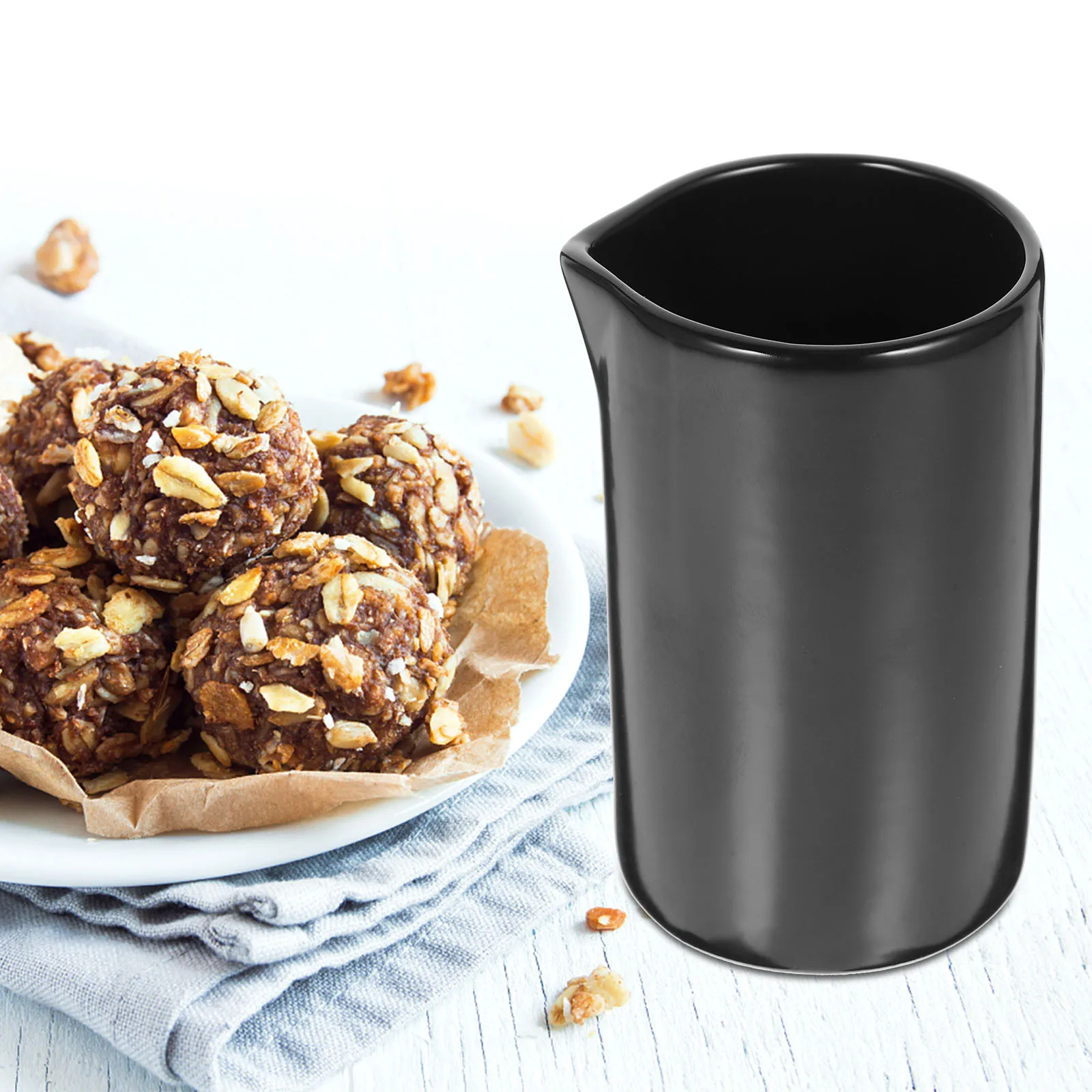 Ceramic Milk Pitcher Stylish Stable Versatile Creamer Jug for Frothing Pouring Latte Coffee Milk Container Multi-Use Ceramic