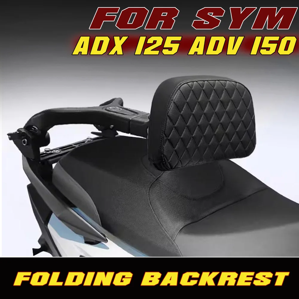No-Drilling Install Telescopic Foldable Adjustable Rear Backrest for SYM ADX 125 ADV 150