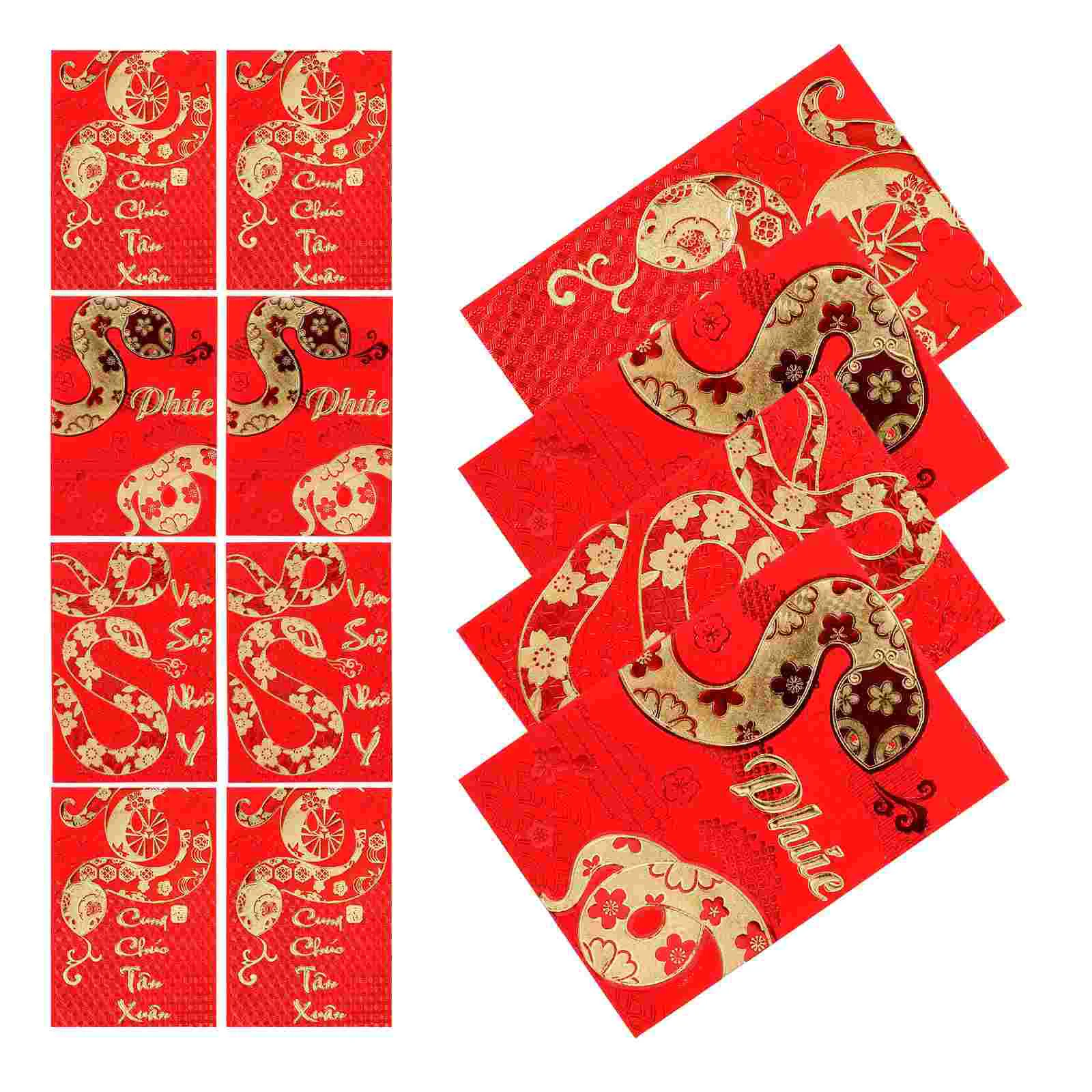 

18 Pcs Chinese New Year Red Envelopes 2025 of The Snake Spring Festival Zodiac Packet