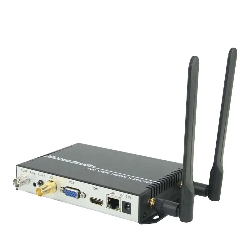 SRT RTMP RTSP 4K H265 HEVC H.264 UHD IPTV SDI Wireless Video Decoder VGA IP to HD MI CVBS Low Lantency