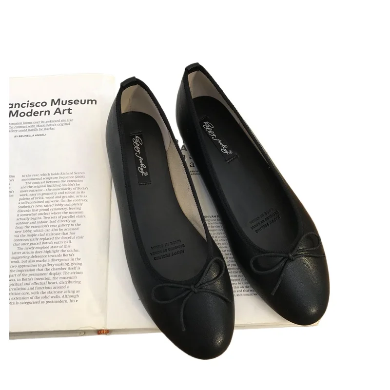 

Heel Flat Ballerina Shallow Casual Outdoor Slip On Flat 35-40 Women Flats Ballet Shoes Square Toe Moccasins Thick