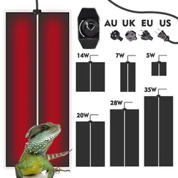 35W-5W Plants Seedling Heating Pad Waterproof Warmer Heat Mat Temperature Adjustment Under Tank Pad for Tortoise Snakes Lizard